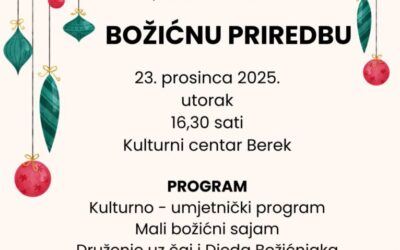 Pozivnica na Božićnu priredbu